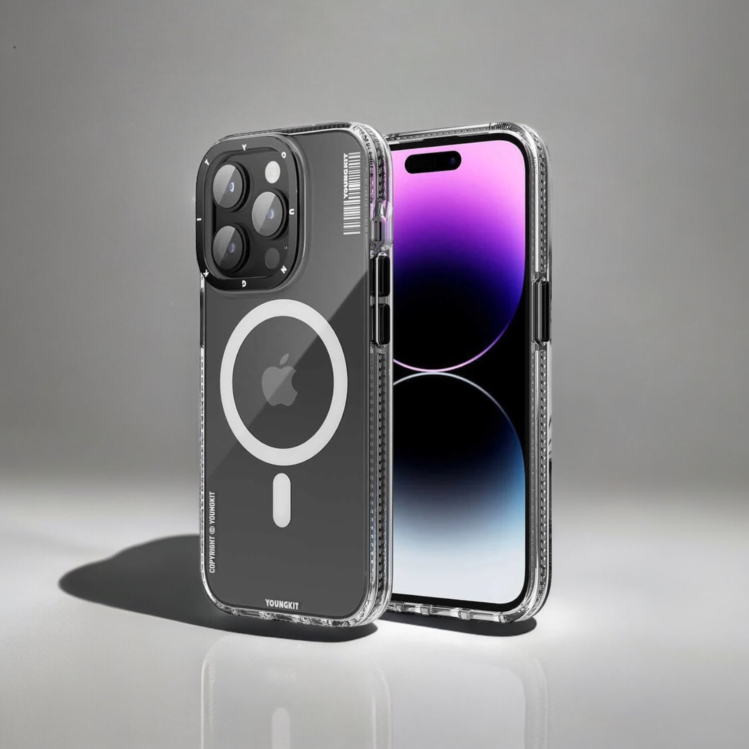 Youngkit Exquisite Serisi iPhone Kapak Siyah Mor- Product vendor