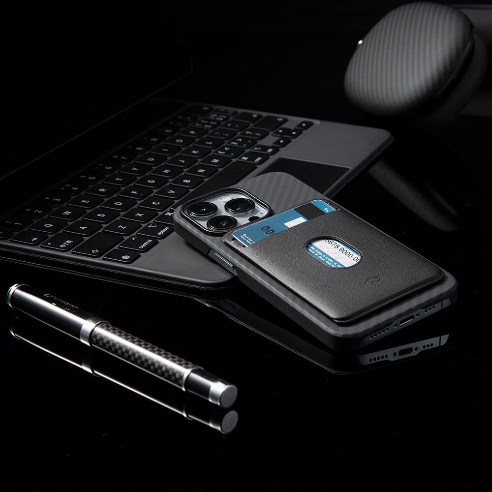 PİTAKA MagEZ Card Sleeve 3.0 PU Deri Magnetik Kartlık