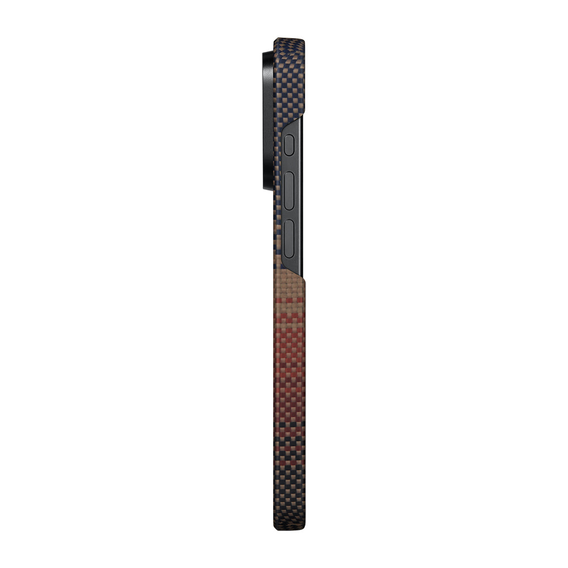PİTAKA Magsafe Şarj Özellikli İPhone 15 Pro Max Aramid Fiber Tactile Woven Sunset-Moonrise Serisi Sunset Kılıf
