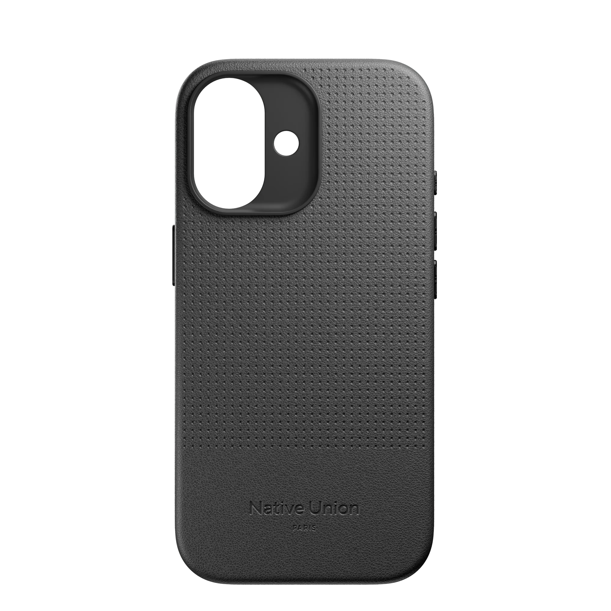 Apple iPhone 17 Kılıf M-safe Şarj Özellikli Deri Dokulu Native Union 2025 Active Serisi Kapak Siyah