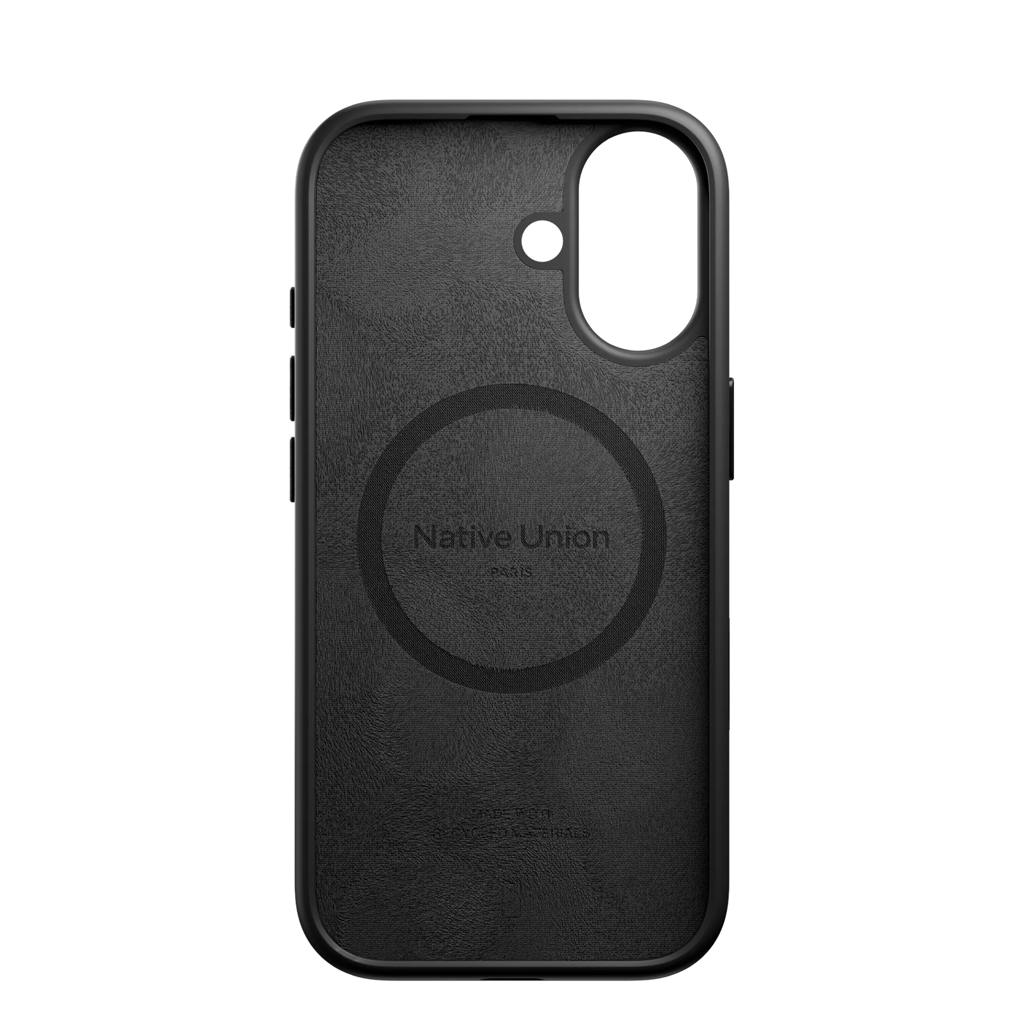 Apple iPhone 17 Kılıf M-safe Şarj Özellikli Deri Dokulu Native Union 2025 Active Serisi Kapak Siyah