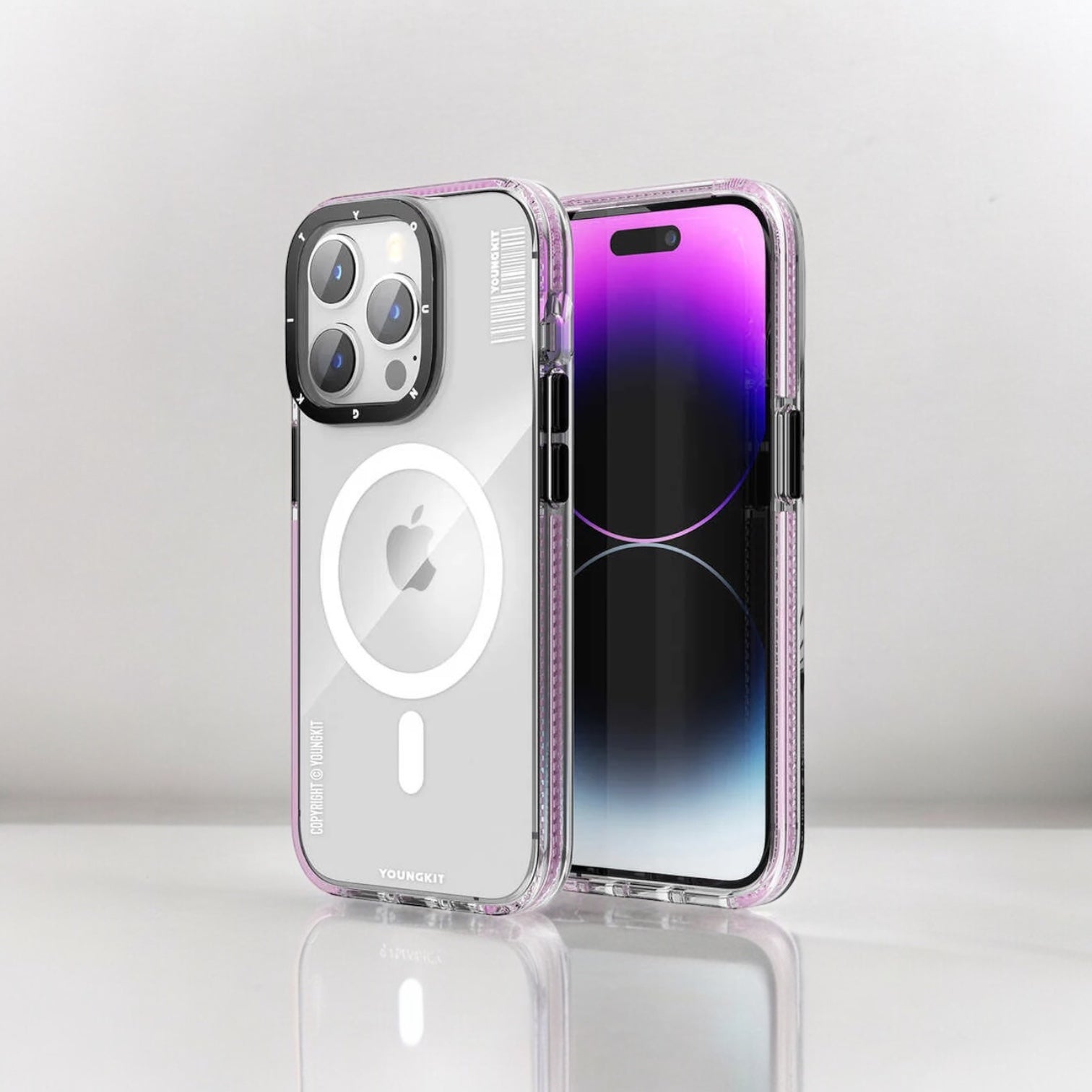 Youngkit Exquisite Serisi iPhone Kapak Siyah Mor- Product vendor