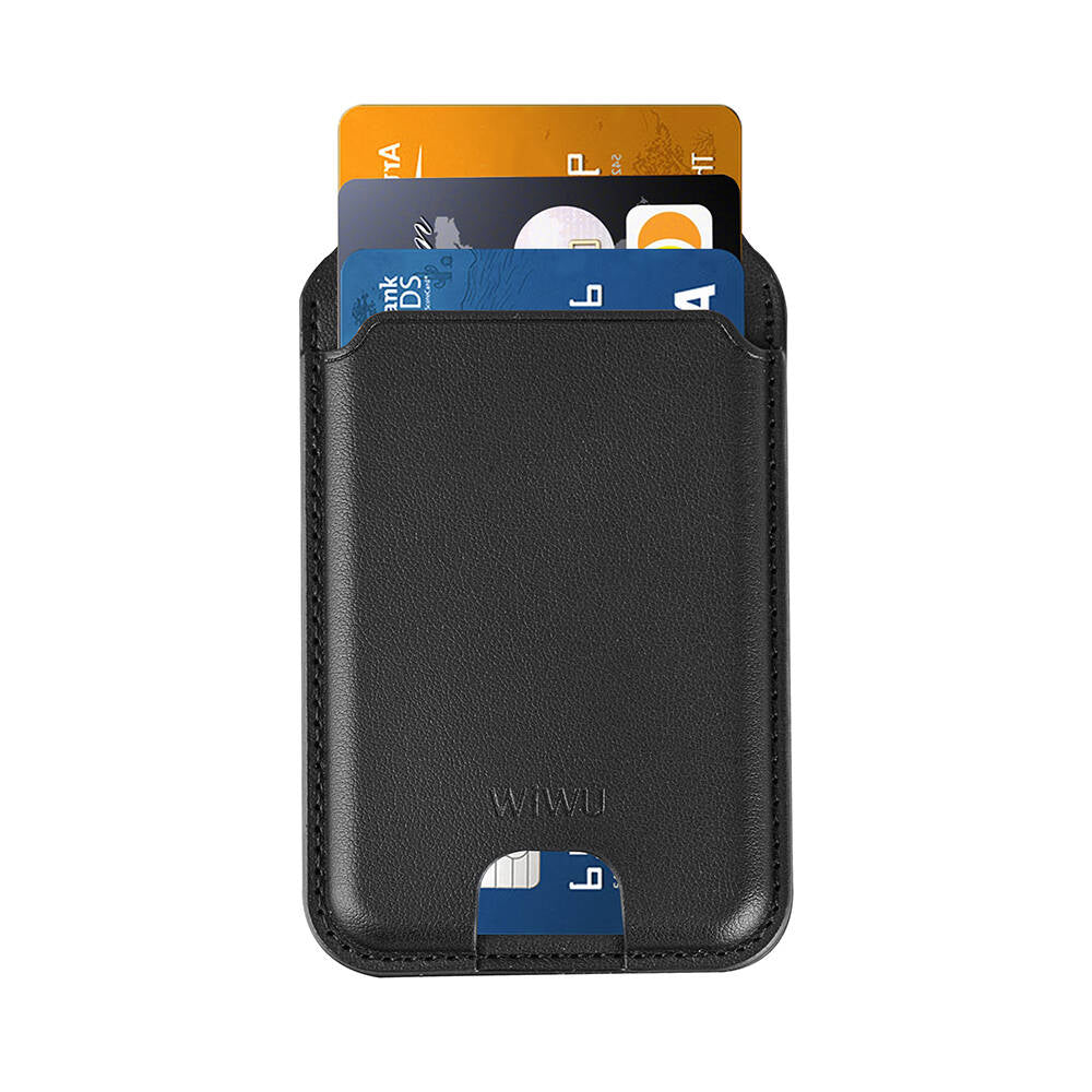 Wiwu Mag Wallet Standlı Magnetik Siyah Kartlık - enzaksesuar