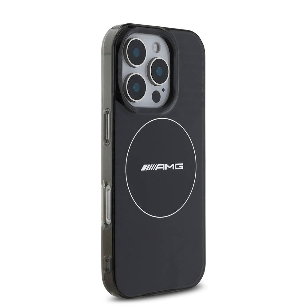 MERCEDES-BENZ - AMG iPhone 16 Pro Max Orjinal Lisanslı Magsafe Şarj Özellikli IML Baskı Logolu Smoked Kılıf