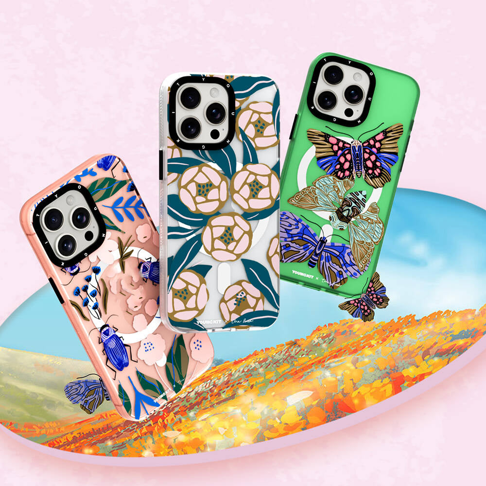 Magsafe Şarj Özellikli YoungKit Huagu Serisi Pembe Kapak - enzaksesuar