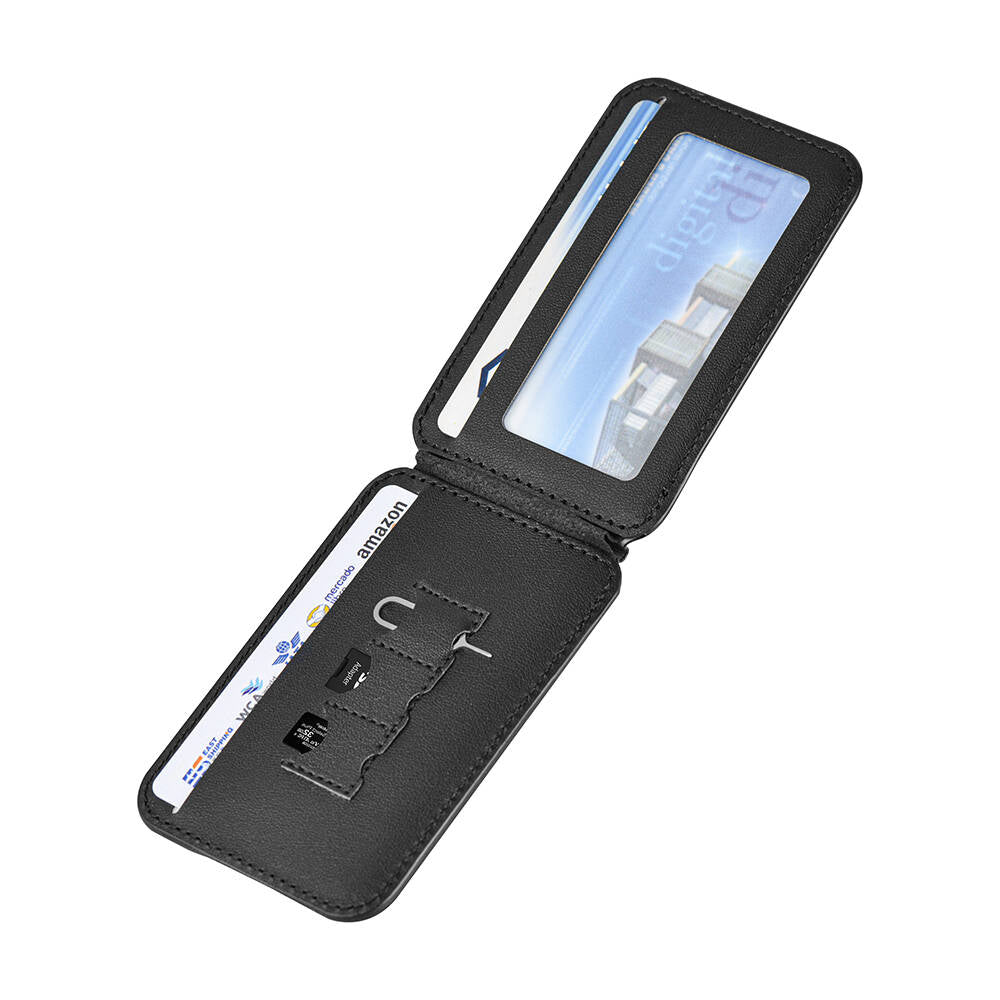 Wiwu Mag Wallet Standlı Magnetik Siyah Kartlık - enzaksesuar