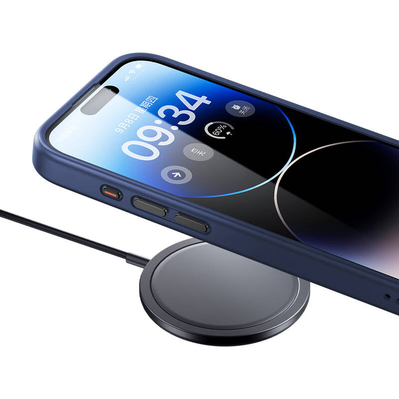 BENKS iPhone 15 Pro Magsafe Şarj Özellikli Benks Mist Protective Mavi Kılıf