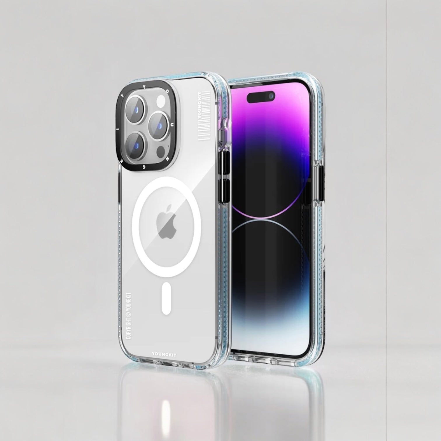 Youngkit Exquisite Serisi iPhone Kapak Siyah Mor- Product vendor