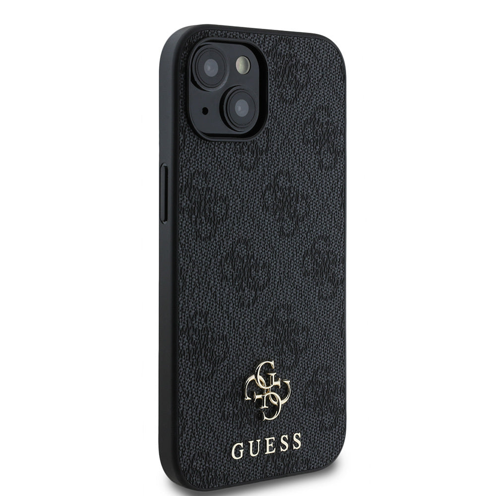 GUESS iPhone 15 Orjinal Lisanslı Magsafe Şarj Özellikli Small 4G Classic Siyah Kılıf