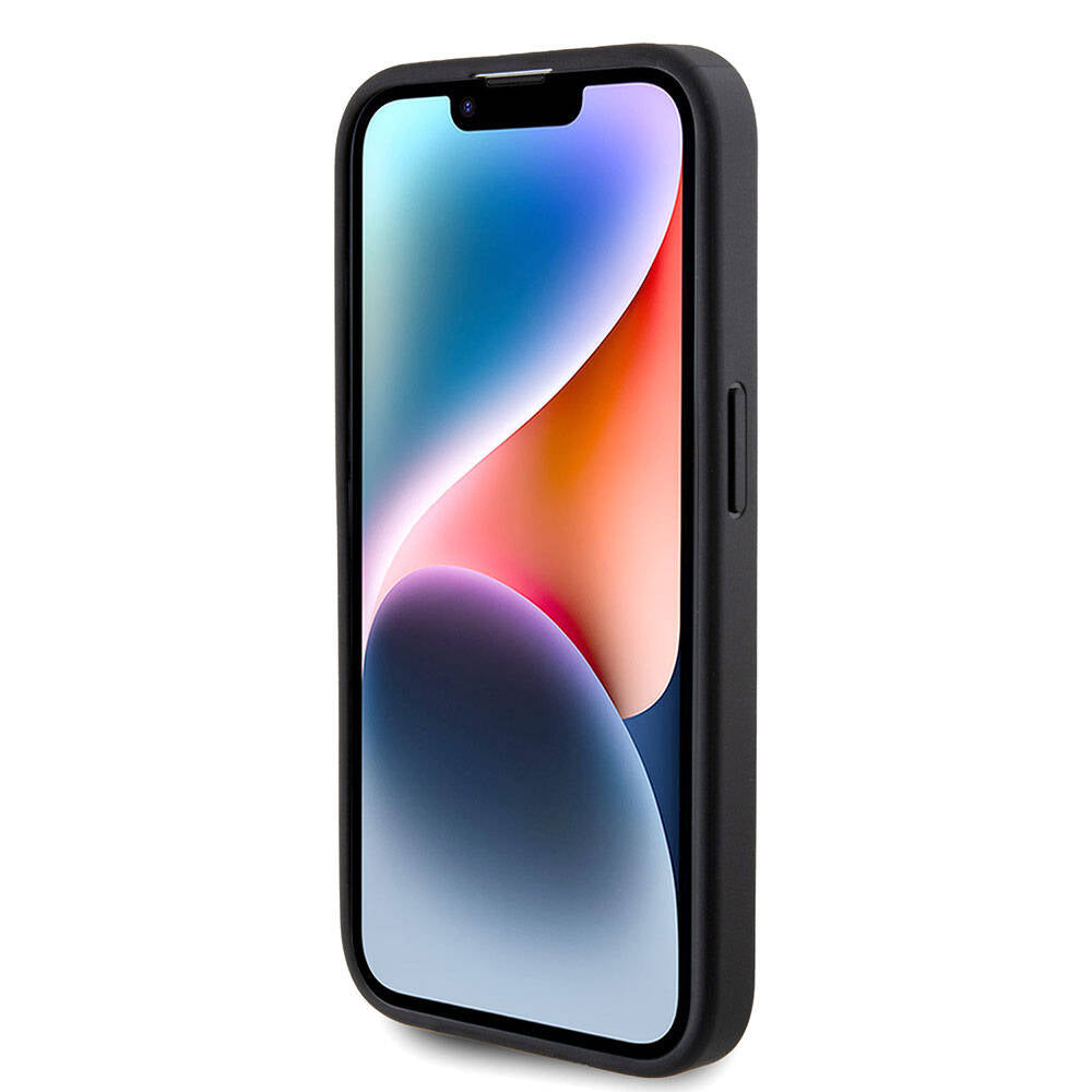 Guess Orjinal Lisanslı 4G Büyük Metal Logolu Glitter Siyah Kapak - enzaksesuar