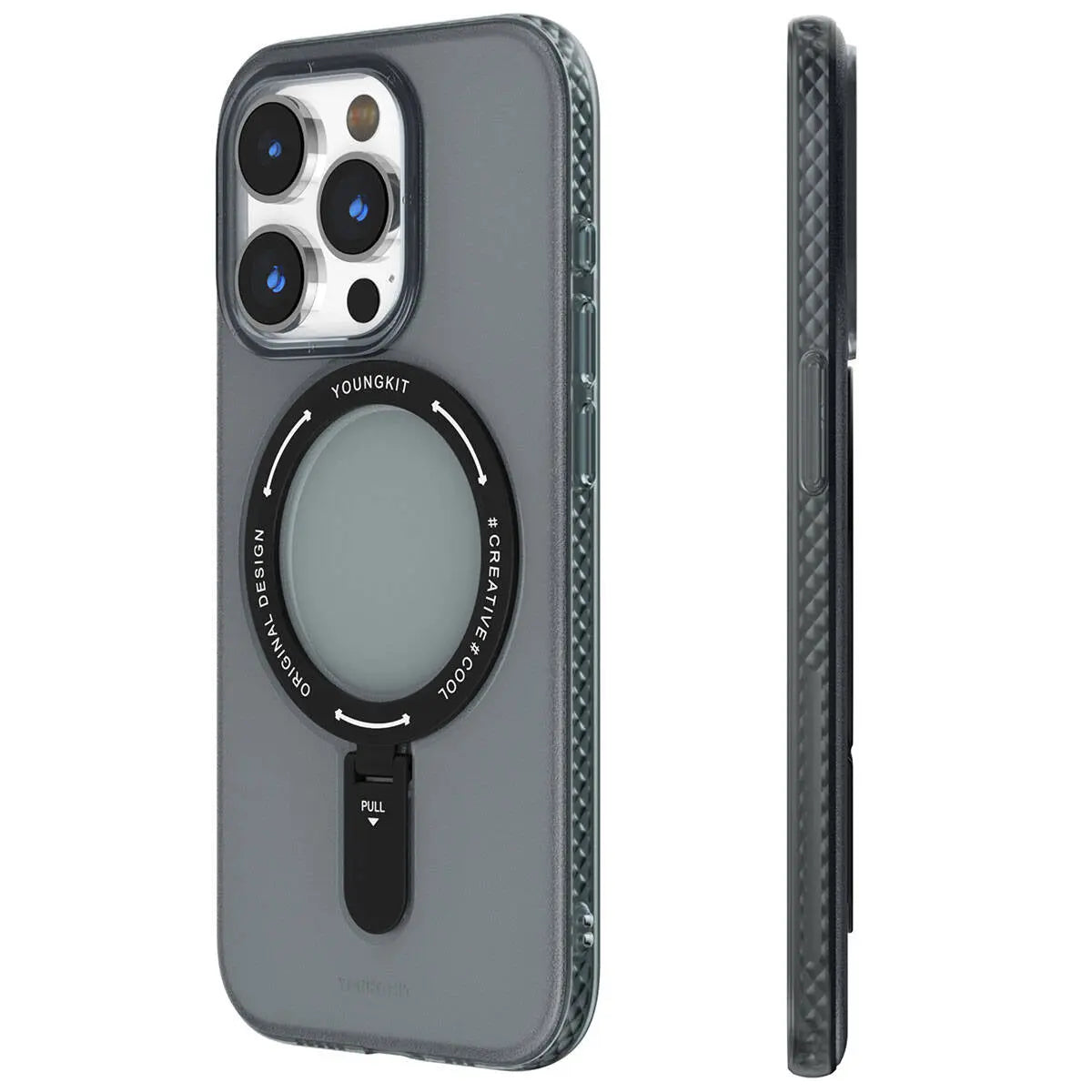 Youngkit Rock Serisi iPhone Siyah Kapak - enzaksesuar