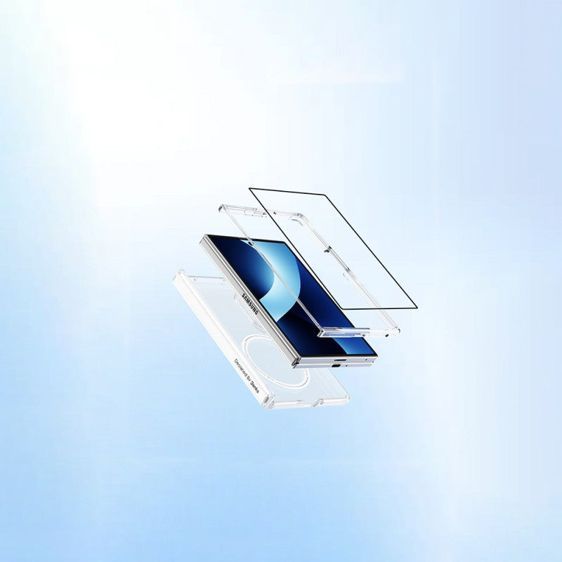 Galaxy Z Fold 8 Benks Crystal Grand Combo Üçlü Aksesuar Seti (Ön Arka Şeffaf Kapak + Ekran Koruyucu) Şeffaf