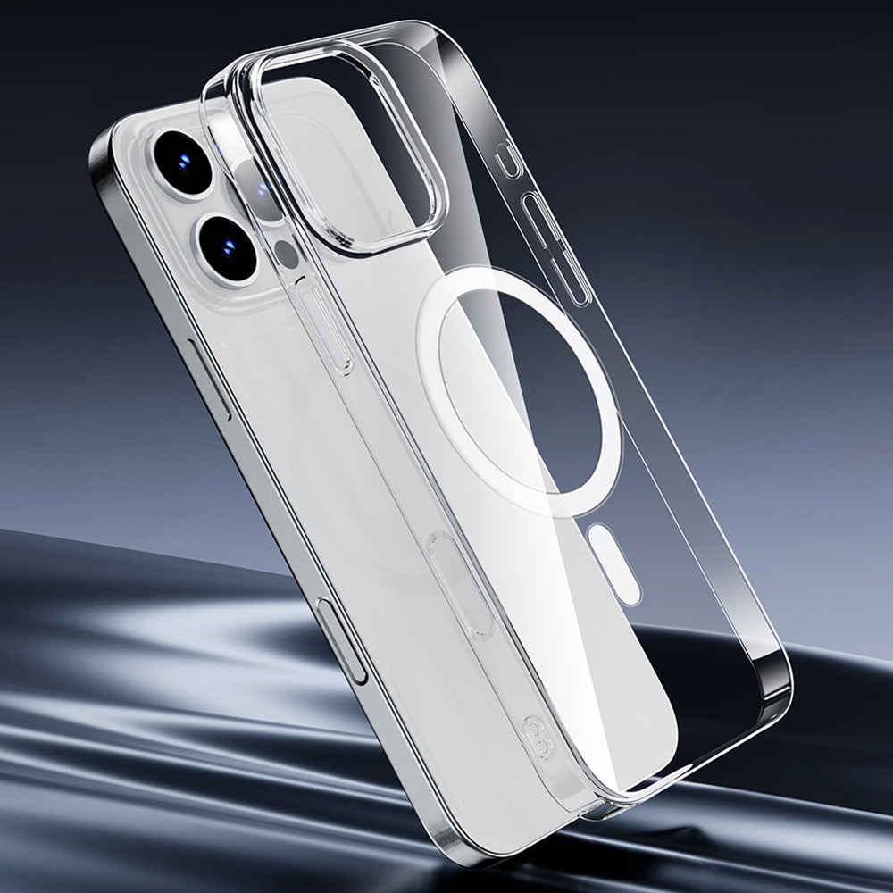 WİWU iPhone 16 Pro Max Magsafe Şarj Özellikli Invisible Pro Sert PC Sararmaz Kılıf