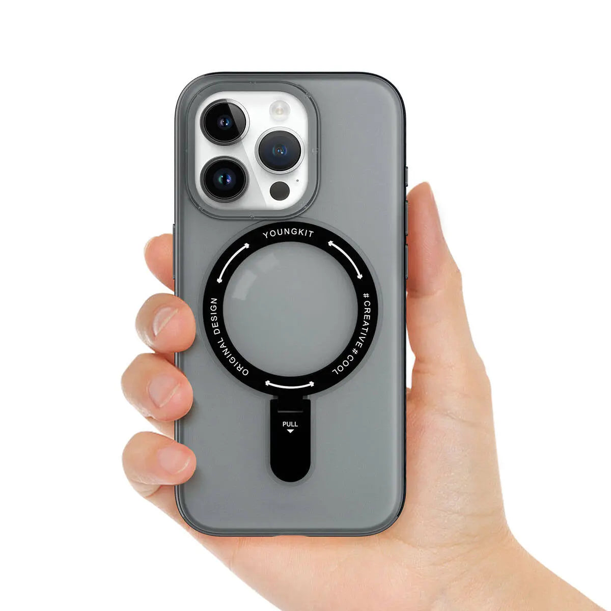 Youngkit Rock Serisi iPhone Siyah Kapak - enzaksesuar