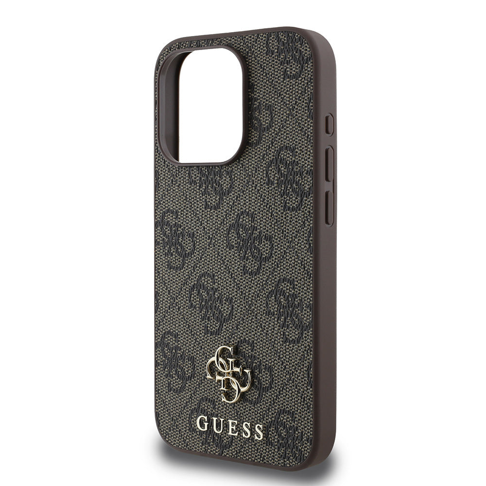 GUESS iPhone 15 Pro Max Orjinal Lisanslı Magsafe Şarj Özellikli Small 4G Classic Kahverengi Kılıf