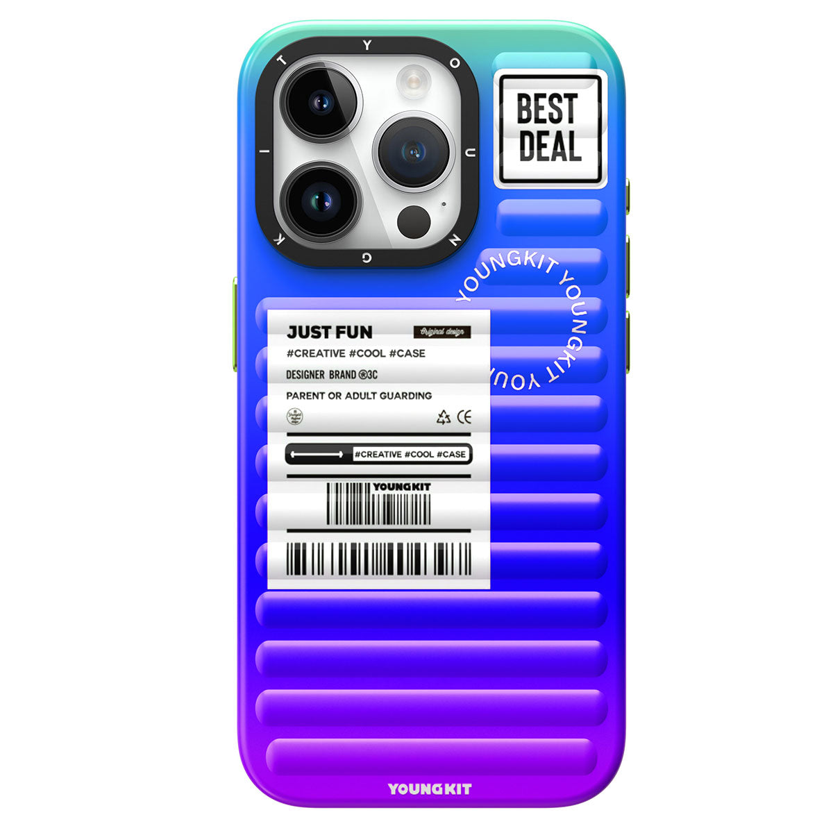 Youngkit Secret Color Serisi iPhone Mavi Kapak - enzaksesuar