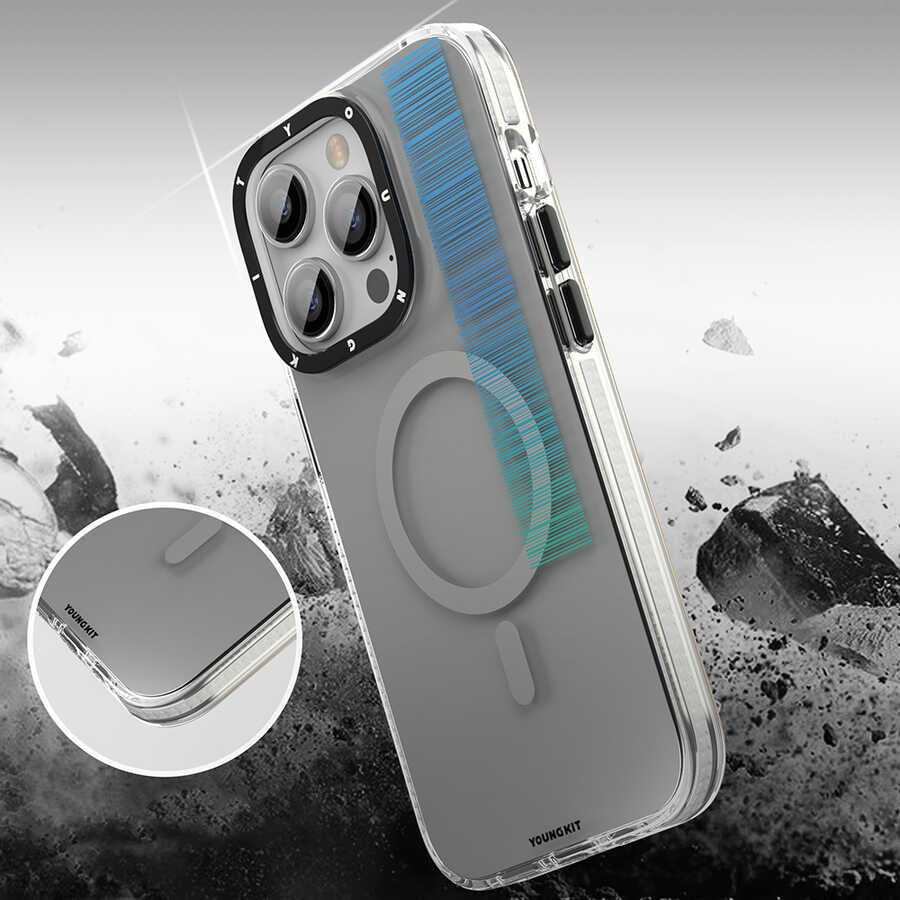 Youngkit Pure Serisi iPhone Gri Kapak - enzaksesuar