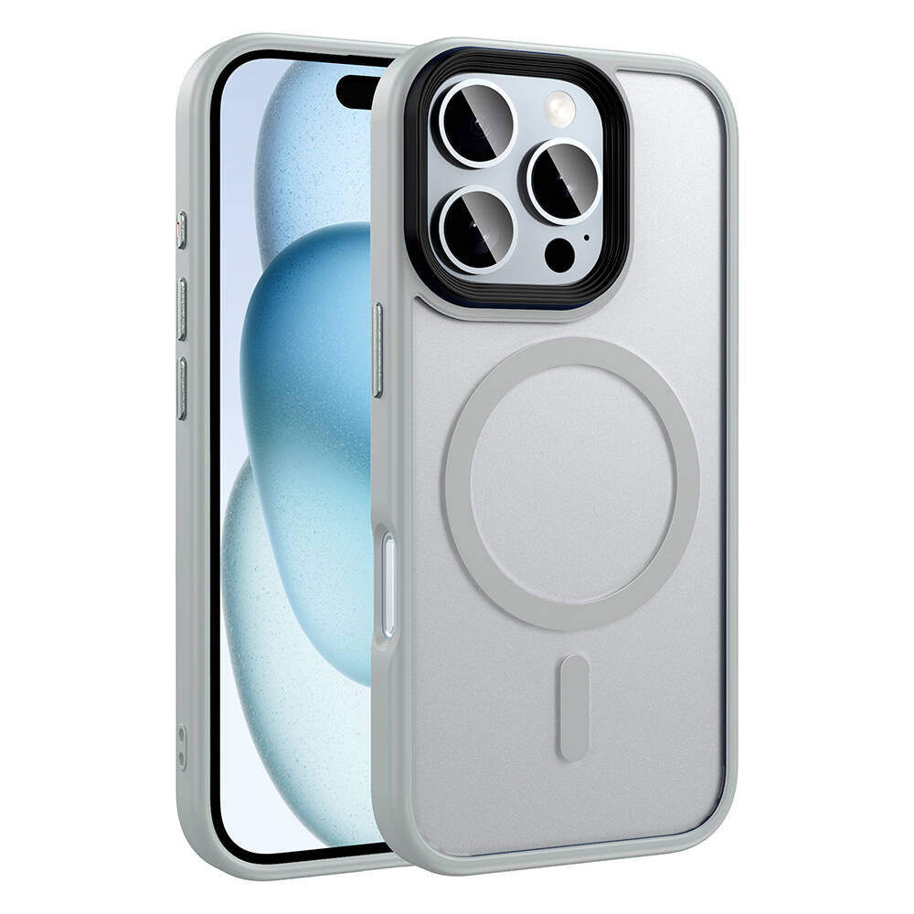 Zore Flet Magsafe Serisi iPhone Naturel Titanyum Kapak - enzaksesuar