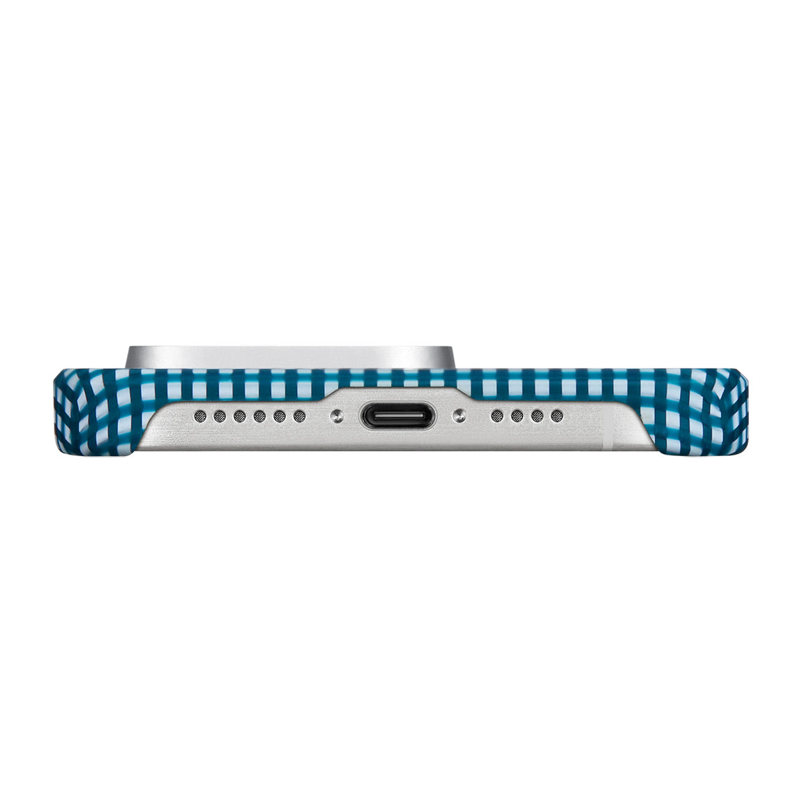PİTAKA Magsafe Şarj Özellikli iPhone 15 Pro Max Awa Tasarımlı 1500D Aramid Fiber Ultra-Slim Classic Serisi Ocean Kılıf