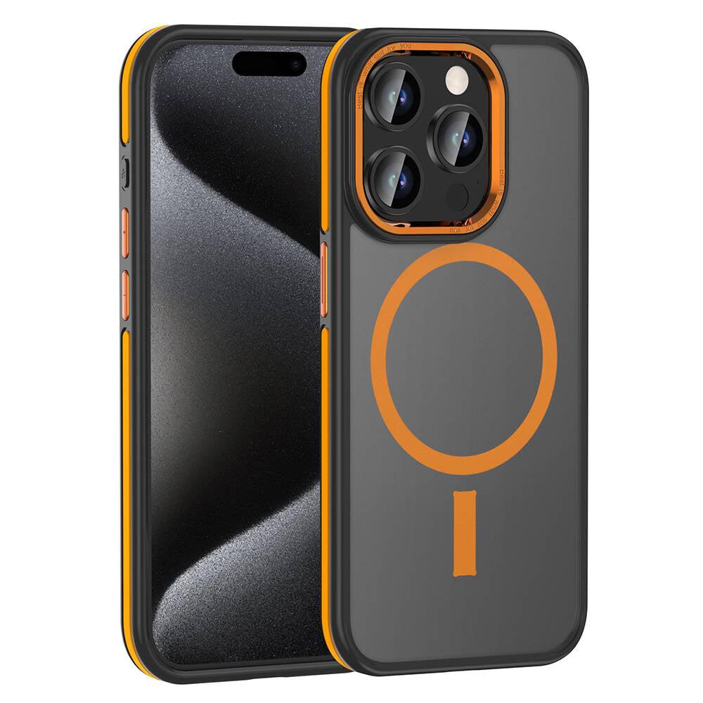 Magsafe Şarj Özellikli Mat Görünümlü Zore Ant Turuncu Kapak - enzaksesuar