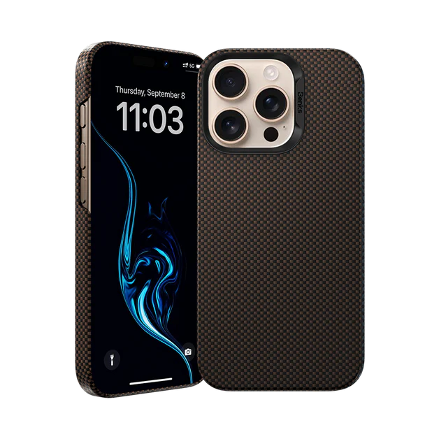 Magsafe Şarj Özellikli Benks ArmorTint Serisi ArmorAir Kevlar Gold Kapak - enzaksesuar