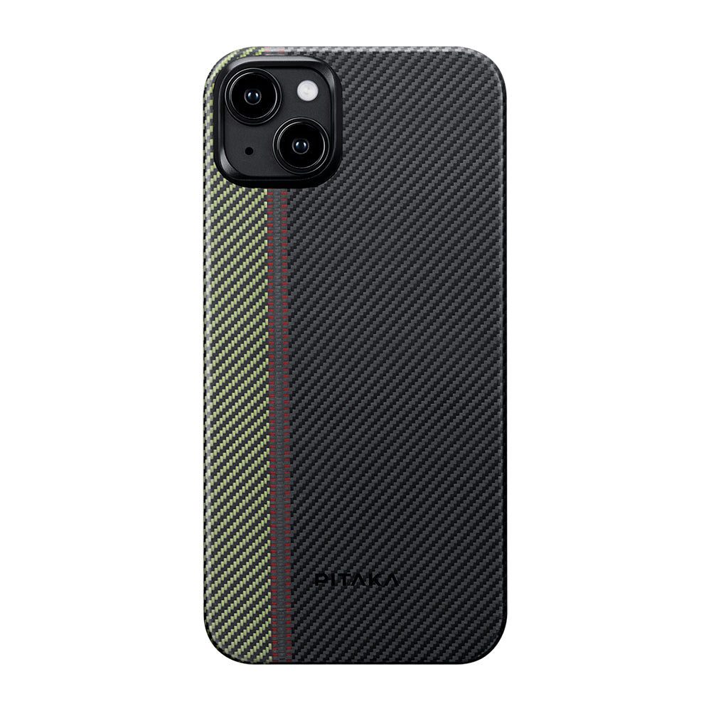 PİTAKA iPhone 15 Plus Magsafe Şarj Özellikli 600D Aramid Fiber Tactile Woven Orchestra Serisi Overture Kılıf