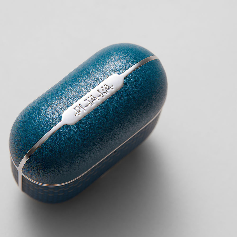 Apple Airpods Pro 2 Kılıf Aramid Fiber Pitaka Tactile Woven Sunset-Moonrise Serisi Sunset Kapak Mavi