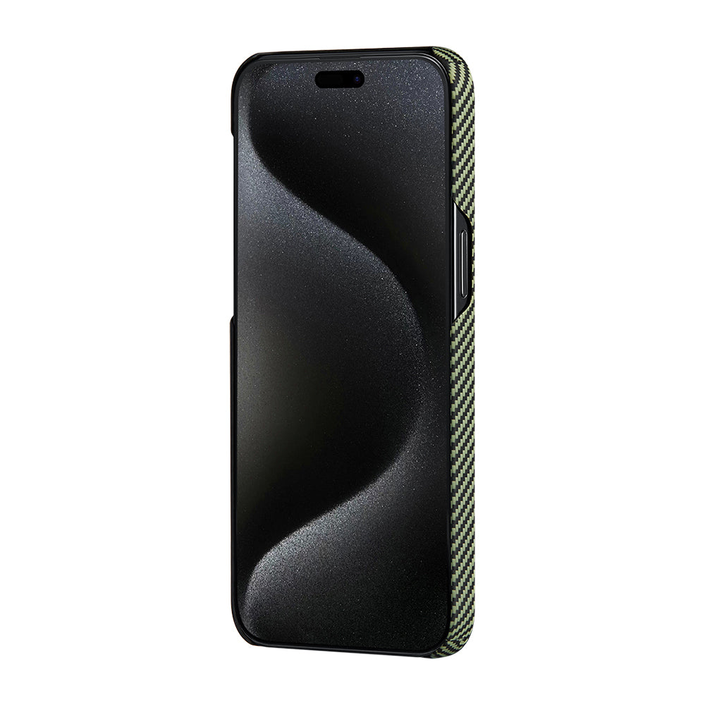 PİTAKA iPhone 15 Pro Max Magsafe Şarj Özellikli 600D Aramid Fiber Tactile Woven Orchestra Serisi Overture Kılıf