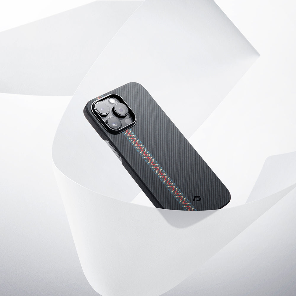 PİTAKA Magsafe Şarj Özellikli İPhone 14 Pro 600D Aramid Fiber Pitaka Tactile Woven Orchestra Serisi Rhapsody Kapak