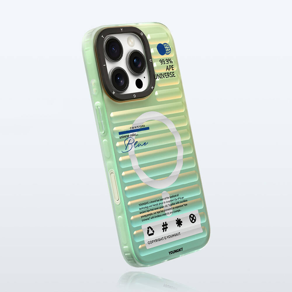 YOUNGKİT iPhone 16 Pro Max Magsafe Şarj Özellikli Chameleon Serisi Mavi Kılıf