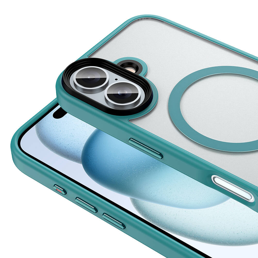 Zore Flet Magsafe Serisi iPhone Yeşil Kapak - enzaksesuar