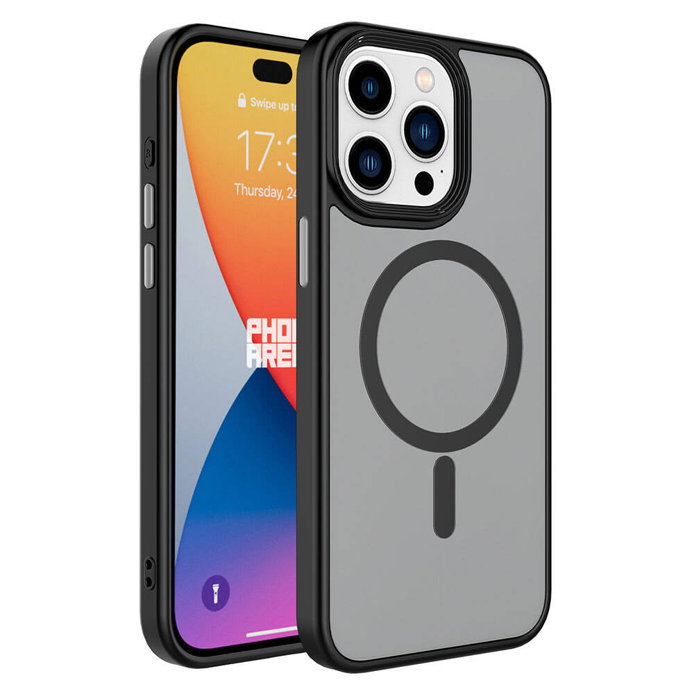ZORE iPhone 13 Pro Flet Magsafe Serisi Siyah Kılıf
