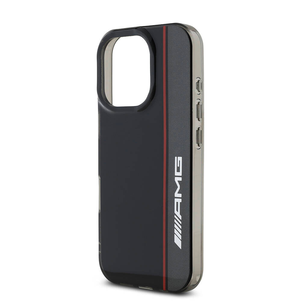 MERCEDES-BENZ - AMG iPhone 16 Pro Max Orjinal Lisanslı Magsafe Şarj Özellikli IML Baskı Logolu Çift Katmanlı Bow Lines Siyah Kılıf