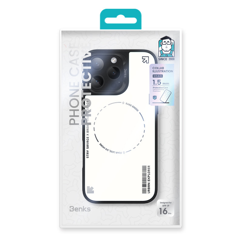 BENKS iPhone 16 Pro Magsafe Şarj Özellikli Benks Dynamic Basis Beyaz Kılıf