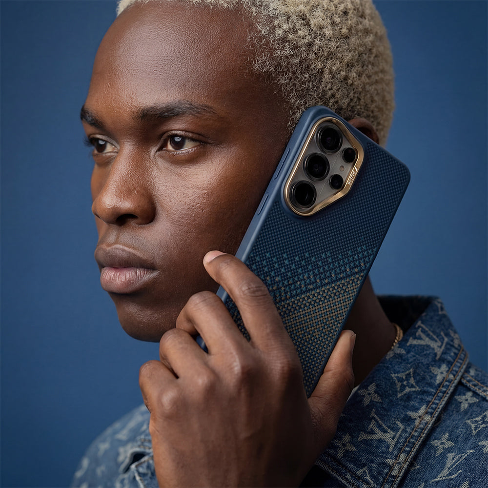Galaxy S26 Ultra Kılıf M-safe Şarj Özellikli Raptic Aramid Skin Dual Serisi Kapak Lacivert