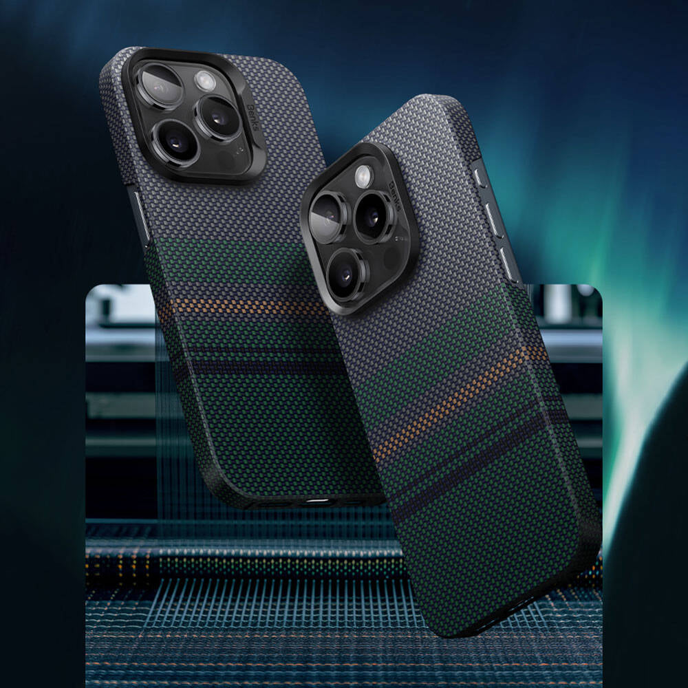 Magsafe Şarj Özellikli Karbon Fiber Tasarımlı Benks Aurora ArmorAir Kevlar Kapak - enzaksesuar