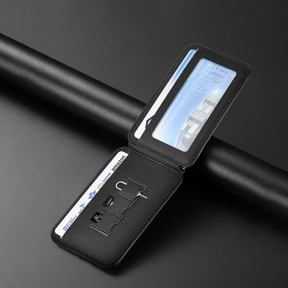 Wiwu Mag Wallet Standlı Magnetik Siyah Kartlık - enzaksesuar