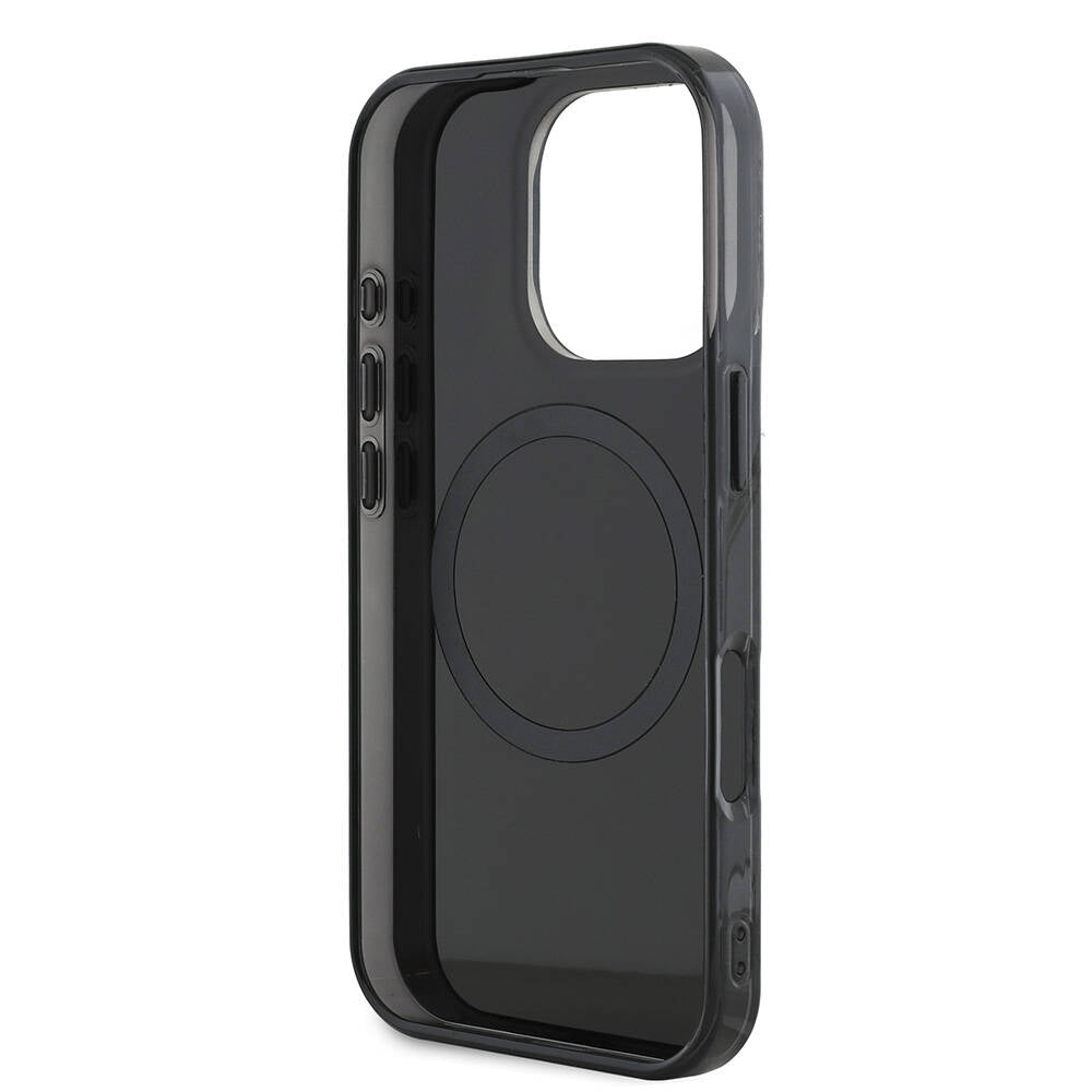 MERCEDES-BENZ - AMG iPhone 16 Pro Orjinal Lisanslı Magsafe Şarj Özellikli Çift Katmanlı Kırmızı Çapraz Çizgili Kılıf