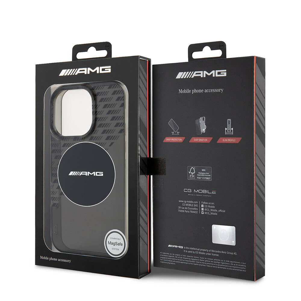MERCEDES-BENZ - AMG iPhone 16 Pro Max Orjinal Lisanslı Magsafe Şarj Özellikli IML Baskı Logolu Smoked Kılıf