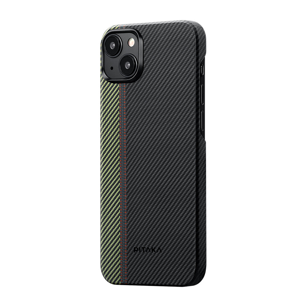 PİTAKA iPhone 15 Plus Magsafe Şarj Özellikli 600D Aramid Fiber Tactile Woven Orchestra Serisi Overture Kılıf