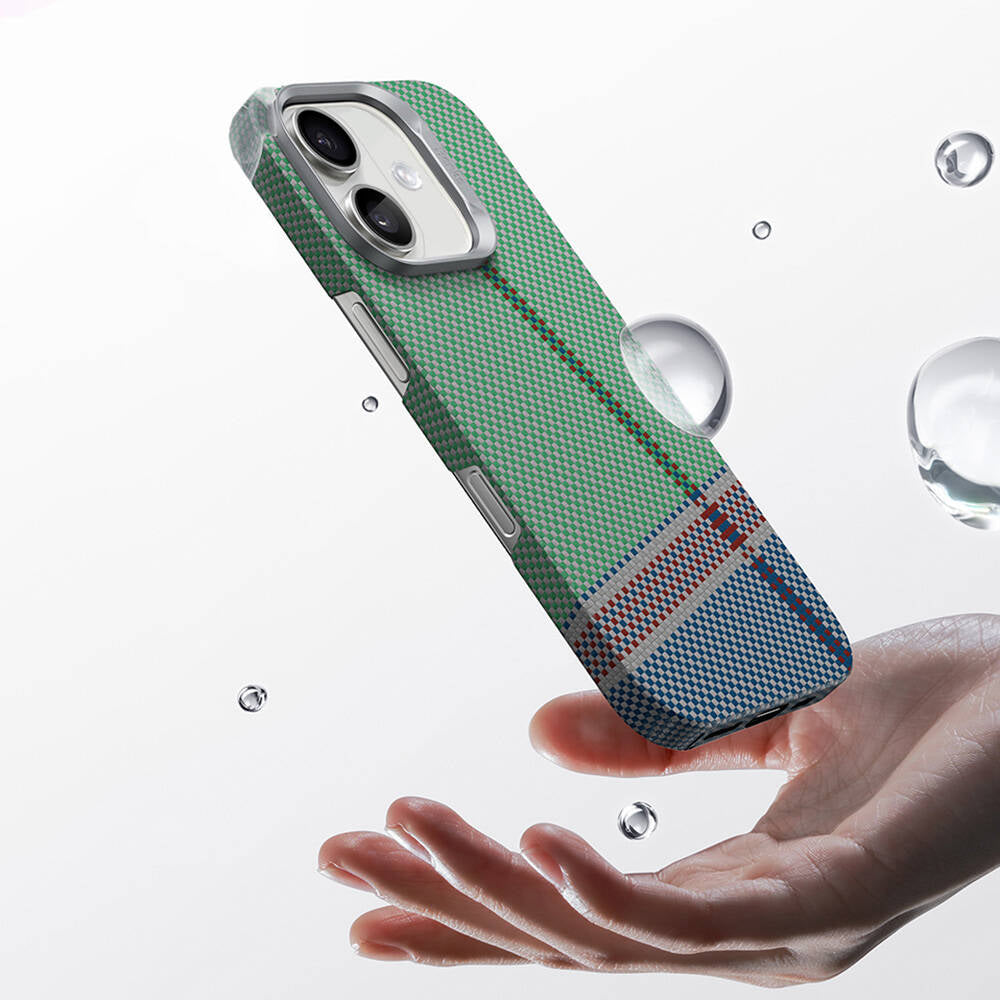 Magsafe Şarj Özellikli Karbon Fiber Tasarımlı Benks Passion Green ArmorAir Kevlar Kapak - enzaksesuar