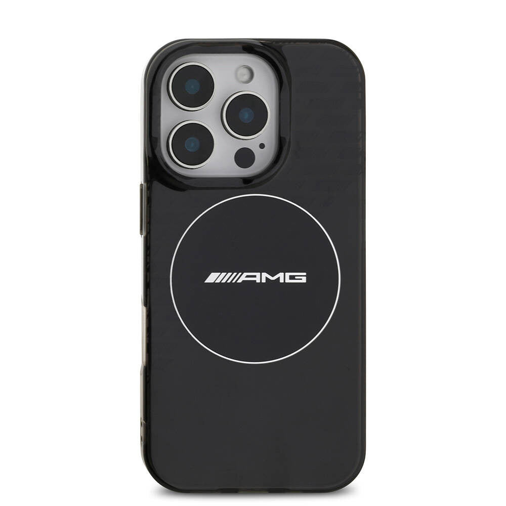 MERCEDES-BENZ - AMG iPhone 16 Pro Max Orjinal Lisanslı Magsafe Şarj Özellikli IML Baskı Logolu Smoked Kılıf