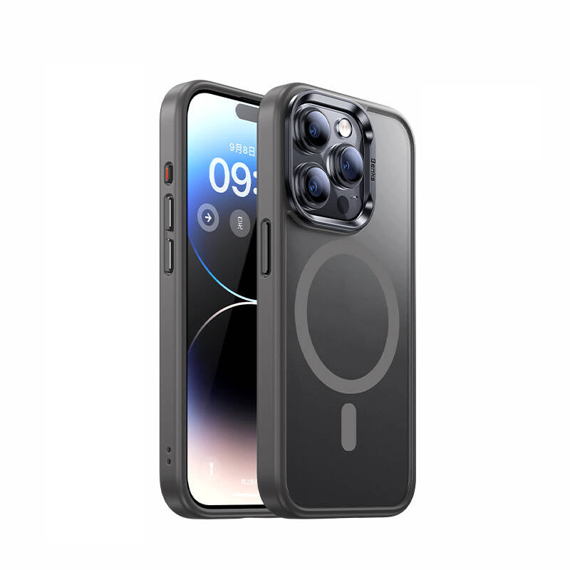 BENKS iPhone 15 Pro Max Magsafe Şarj Özellikli Benks Mist Protective Gri Kılıf