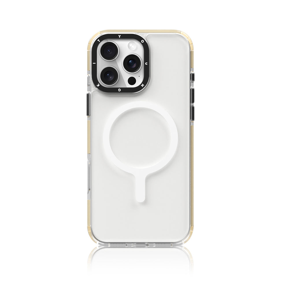 YOUNGKIT iPhone 16 Pro Max Magsafe Şarj Özellikli Crystal Color Serisi Gold Kılıf