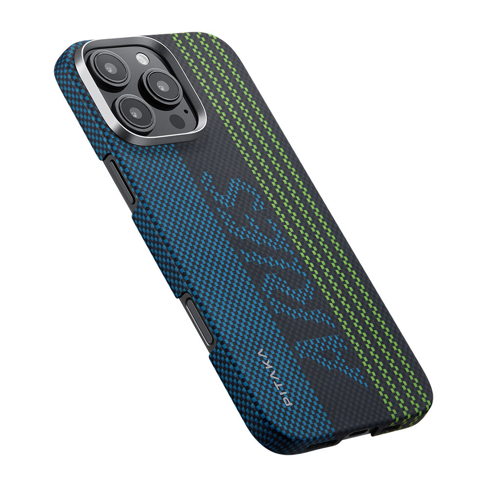 Magsafe Şarj Özellikli Lumintex Teknolojili Fosforlu Aramid Fiber Pitaka Tactile Woven Aries Serisi Credit Card Kapak - enzaksesuar