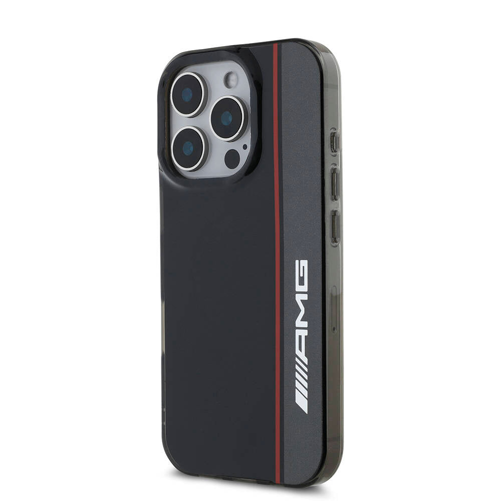 MERCEDES-BENZ - AMG iPhone 16 Pro Max Orjinal Lisanslı Magsafe Şarj Özellikli IML Baskı Logolu Çift Katmanlı Bow Lines Siyah Kılıf