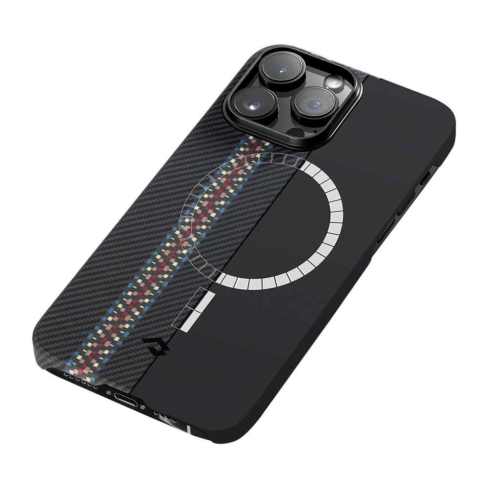 PİTAKA Magsafe Şarj Özellikli İPhone 14 Pro 600D Aramid Fiber Pitaka Tactile Woven Orchestra Serisi Rhapsody Kapak