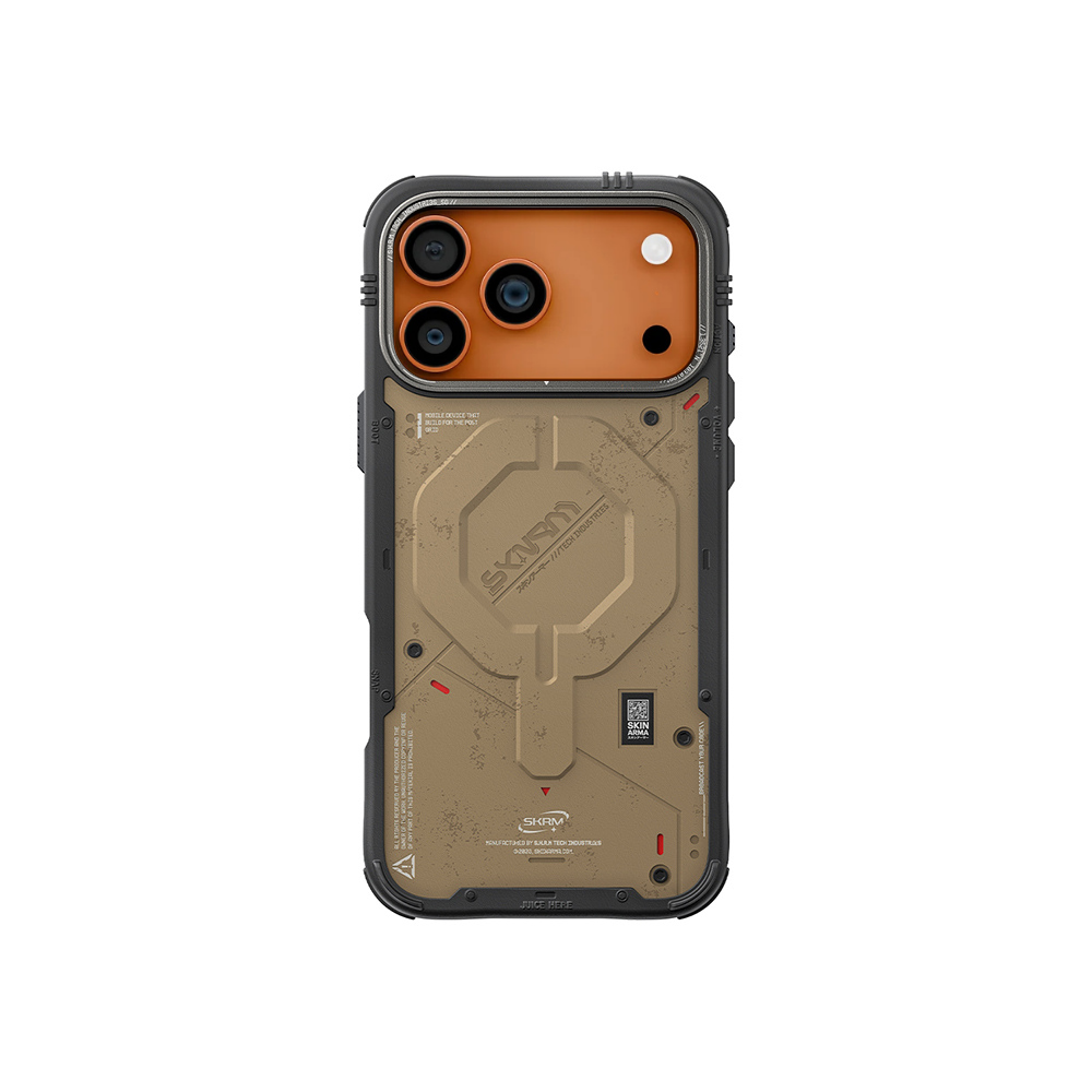 Apple iPhone 17 Pro Max Kılıf M-Safe Şarj Özellikli Airbag Tasarımlı Skinarma Vigor Kapak Kahverengi