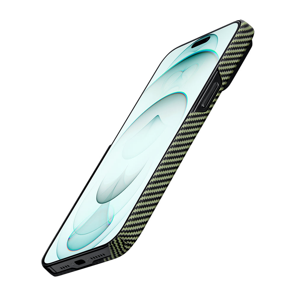 PİTAKA iPhone 15 Plus Magsafe Şarj Özellikli 600D Aramid Fiber Tactile Woven Orchestra Serisi Overture Kılıf