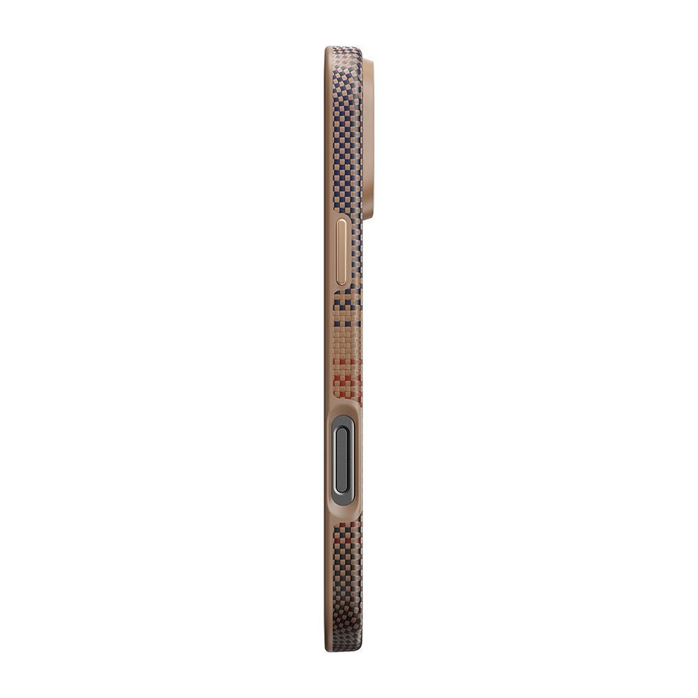 PİTAKA Magsafe Şarj Özellikli İPhone 16 Pro Max Aramid Fiber Pitaka Military-Grade Sunset-Moonrise Serisi Sunset Kılıf